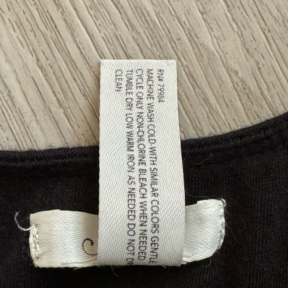 Soma Maxi Dress M Black Jersey Knit Comfort Stretch Colorful Travel Floral Hem - Picture 8 of 8